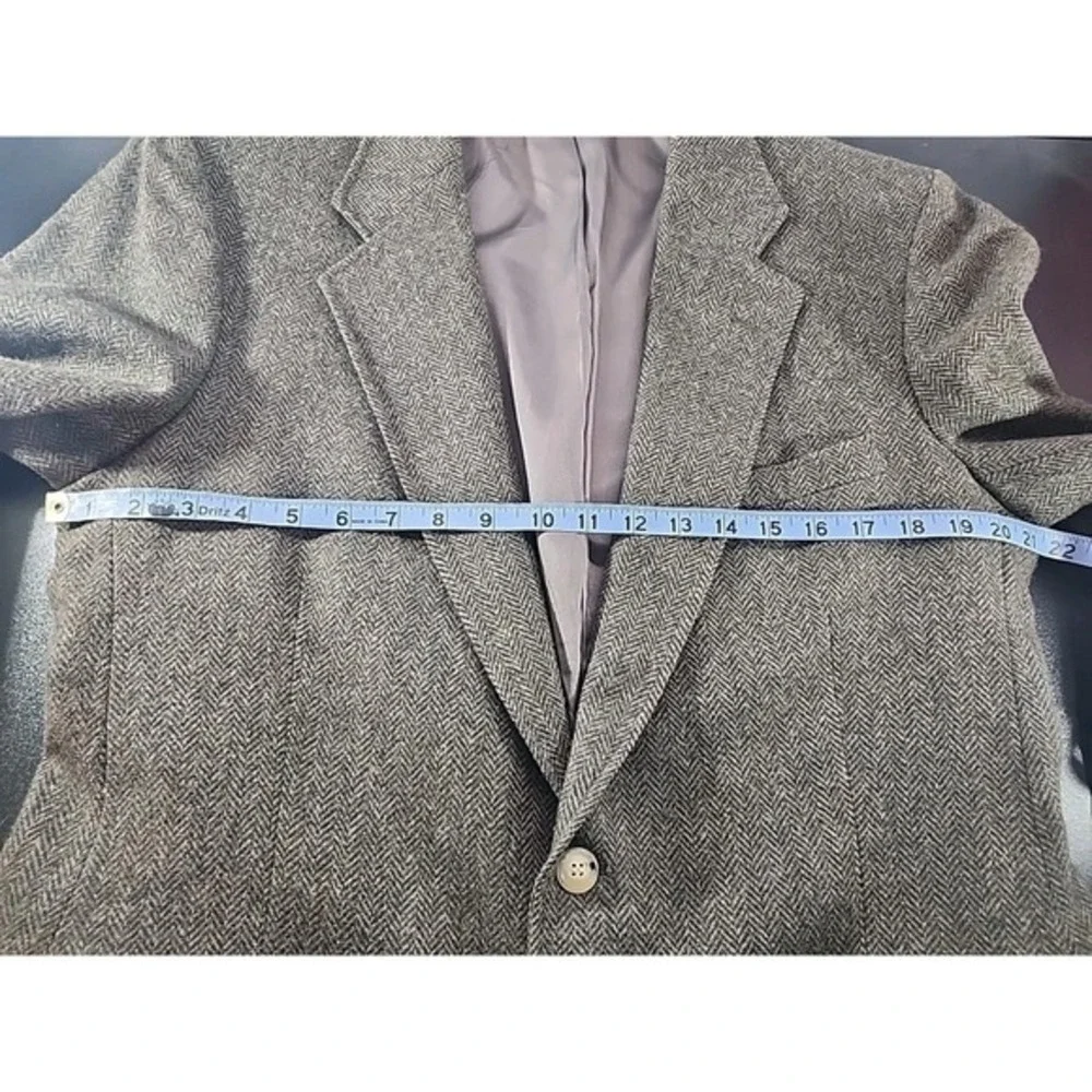 Arnold Palmer Vintage Brown Herringbone Tweed Wool Sport‎ Coat Blazer  Men's 42R